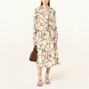 Ralph Lauren Belting-Print Twill Shirtdress